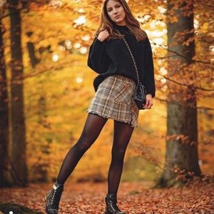 ZARA - USA - Tweeted - Plaid Skirt - Mindi - Perfect for the Season.